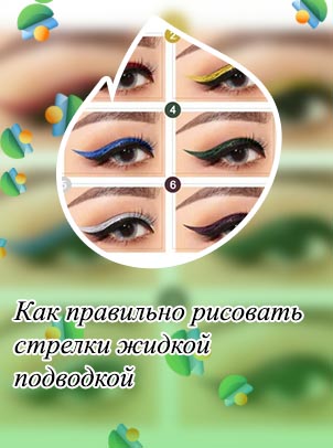 Как сделать стрелки жидкой подводкой